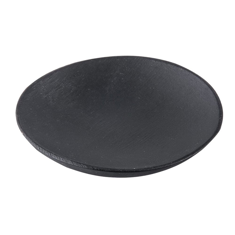 Tablecraft BAMDRBK2 2 1/2" Round Disposable Plate - Bamboo, Black