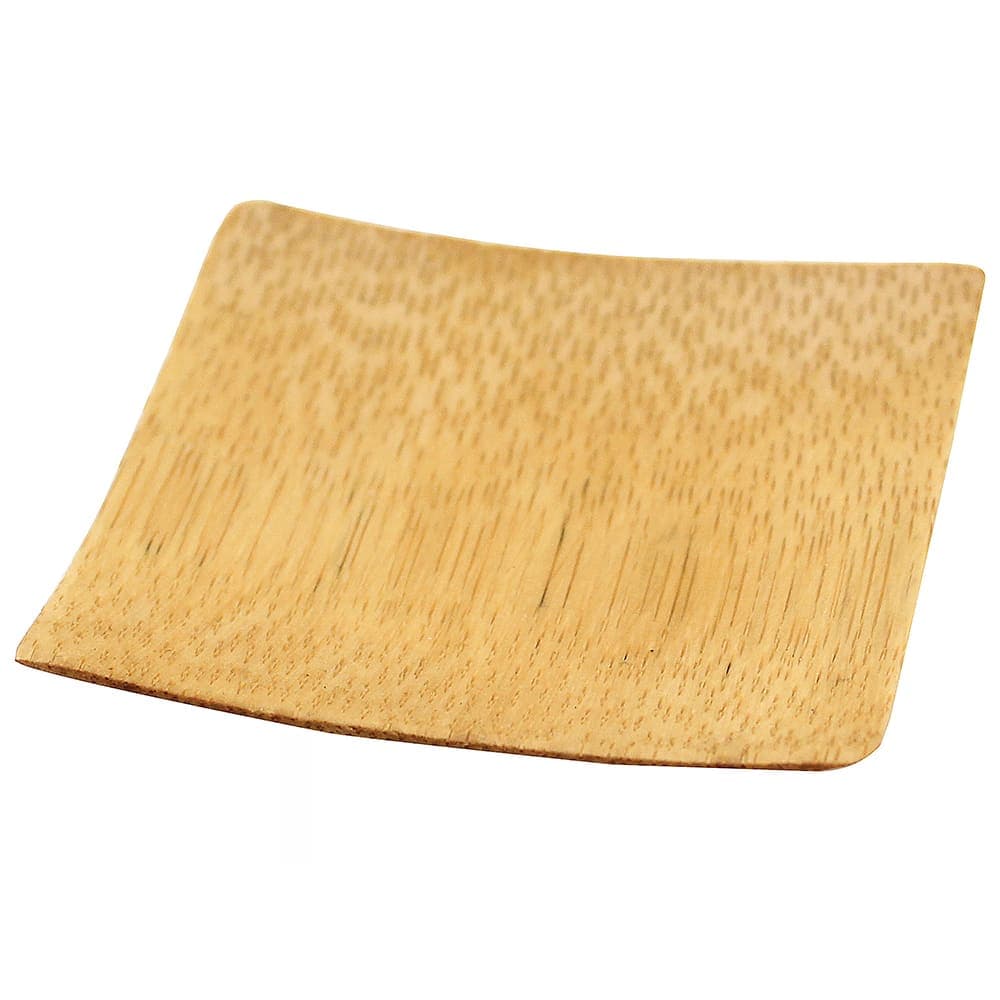 Tablecraft BAMDSBAM2 2 1/2" Square Disposable Dish - Bamboo