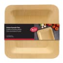 Tablecraft BAMDSP10 10" Square Bamboo Disposable Plate, Natural thumbnail 3