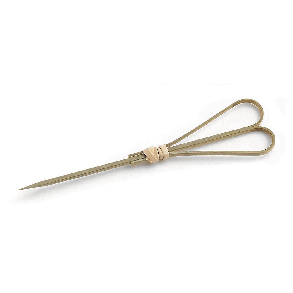 Tablecraft BAMH45 4 1/2" Bamboo Heart Looped Pick