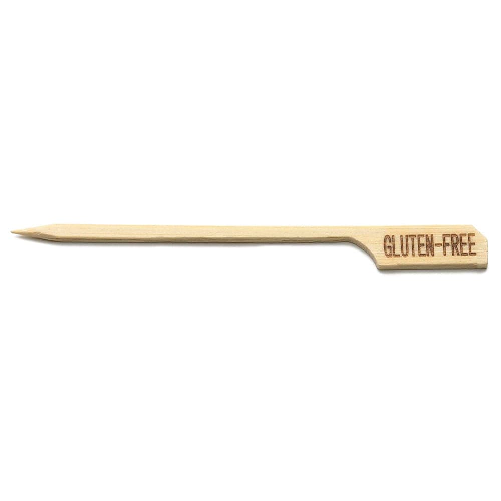 Tablecraft BAMP35G 3 1/2" Bamboo Gluten Free Paddle Pick