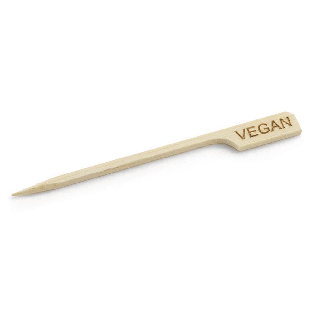 Tablecraft BAMP35VG 3 1/2" Bamboo Vegan Paddle Pick