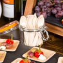 Tablecraft BAMSP425 4 1/4" Disposable Spoon, Pinewood thumbnail 4