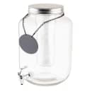 Tablecraft BDG3000 2 Gallon Mason Jar™ Round Glass Beverage Dispenser w/ Infuser - Clear thumbnail 2