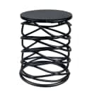 Tablecraft BK155 Round Sugar Caddy - Metal, Black thumbnail 3