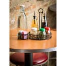 Tablecraft BK2780 Round Condiment Caddy - Metal, Black thumbnail 2