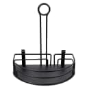 Tablecraft BK59512 Half-Moon Condiment Caddy - Metal, Black thumbnail 2