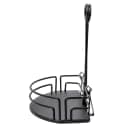 Tablecraft BK59512 Half-Moon Condiment Caddy - Metal, Black thumbnail 3