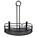 Tablecraft BK59512 Half-Moon Condiment Caddy - Metal, Black thumbnail 4