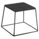 Tablecraft BKR4 4 Piece Rectangular Metal Riser Set w/ Non-Slip Rubber Tops, Black thumbnail 2