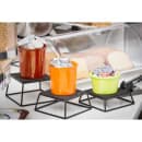 Tablecraft BKR4 4 Piece Rectangular Metal Riser Set w/ Non-Slip Rubber Tops, Black thumbnail 4