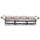 Tablecraft CJS12R Rectangular Condiment Caddy - Metal, Black thumbnail 2