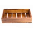 Tablecraft CRATE114 Rectangular Serving/Display Crate - 20 3/4" x 12 3/4" x 4 1/4", Wood, Acacia thumbnail 4