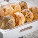 Tablecraft CRATE11W Wood Display Crate - 20 7/8"L x 12 3/4"W, 2 3/4"H, White thumbnail 6