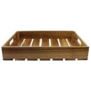 Tablecraft CRATE124 Rectangular Serving/Display Crate - 12 3/4" x 10 3/8" x 4 1/4", Wood, Acacia thumbnail 4
