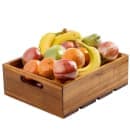 Tablecraft CRATE124 Rectangular Serving/Display Crate - 12 3/4" x 10 3/8" x 4 1/4", Wood, Acacia thumbnail 7