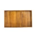 Tablecraft CRATESB11 Rectangular Serving/Display Crate - 20 7/8"L x 12 3/4"W, Acacia Wood thumbnail 4