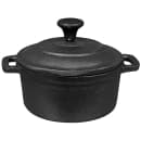 Tablecraft CW30110 8 oz Round Casserole Dish - Cast Iron, Black thumbnail 3