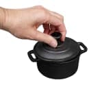 Tablecraft CW30110 8 oz Round Casserole Dish - Cast Iron, Black thumbnail 5