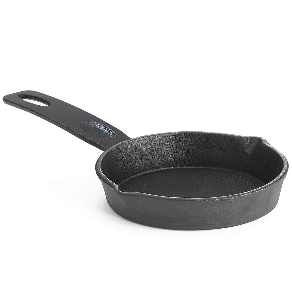Tablecraft CW30122 4 1/8" Round Cast Iron Mini Skillet w/ Handle