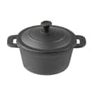 Tablecraft CW30148 18 oz Mini Casserole Dish w/ Handles, 6 3/4" Diameter, Cast Iron thumbnail 2