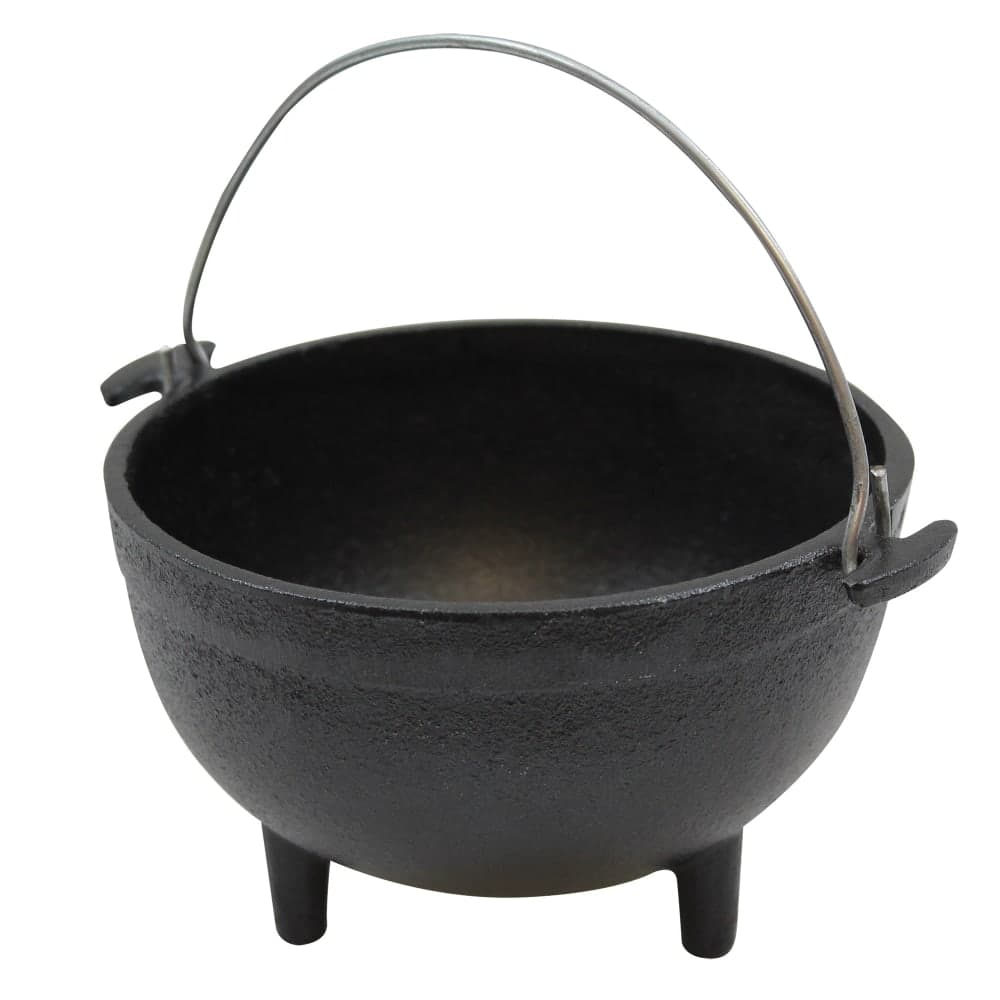 Tablecraft CW30151 16 oz Cast Iron Mini Kettle Server w/ Handle