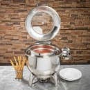 Tablecraft CW40178 11 qt Soup Chafer w/ Hinged Lid & Chafing Fuel Heat thumbnail 3
