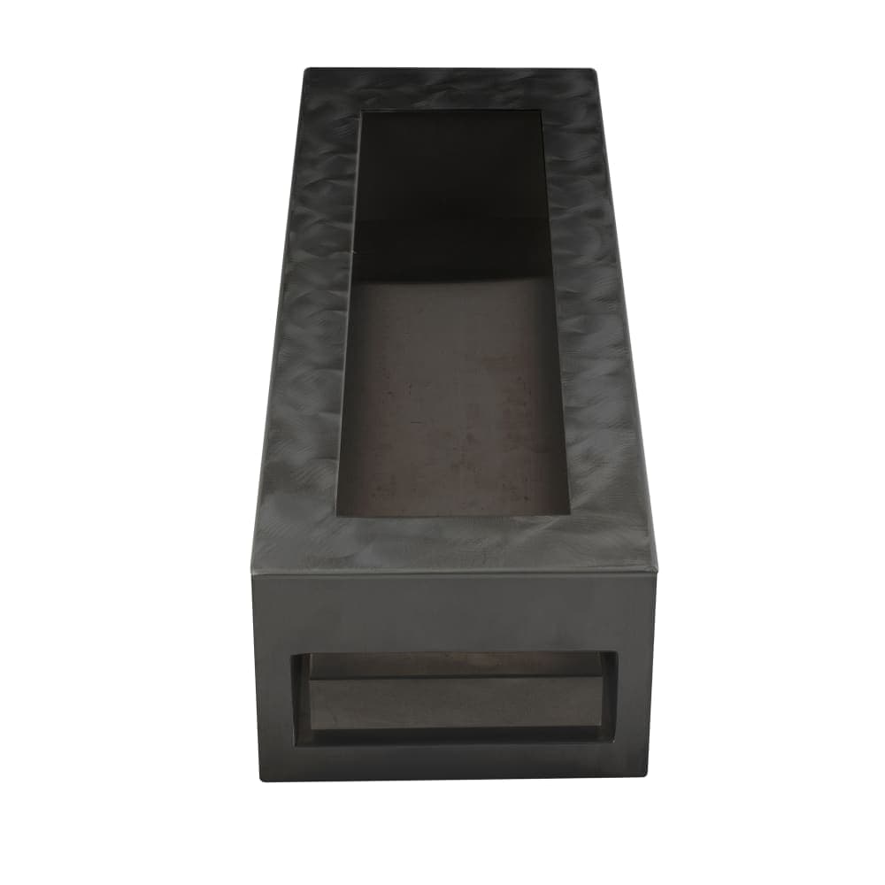 Tablecraft CW40212RSATBK Half Long Cooling Station w/ (1) CW60103, Rectangular, Random Swirl Finish, Black