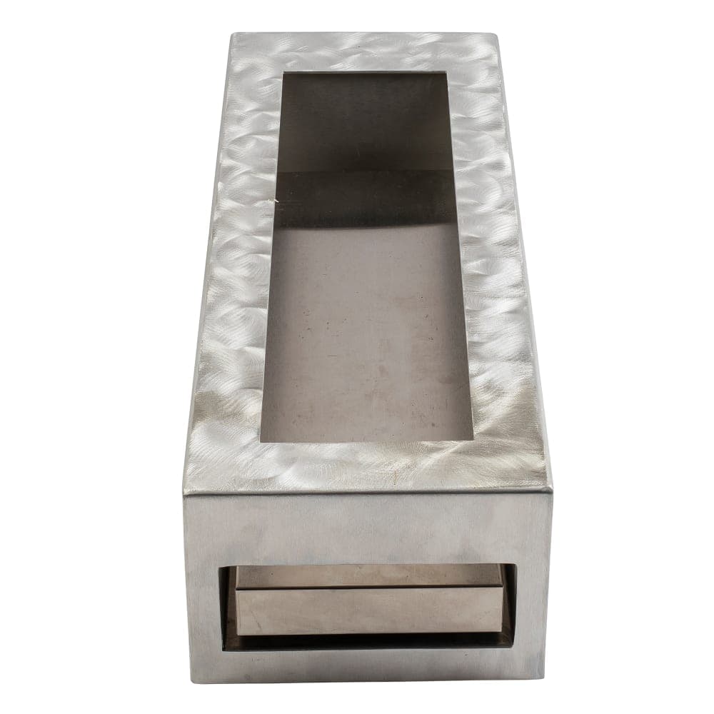 Tablecraft CW40212RSATCL Half Long Cooling Station w/ (1) CW60103, Rectangular, Random Swirl Finish, Clear