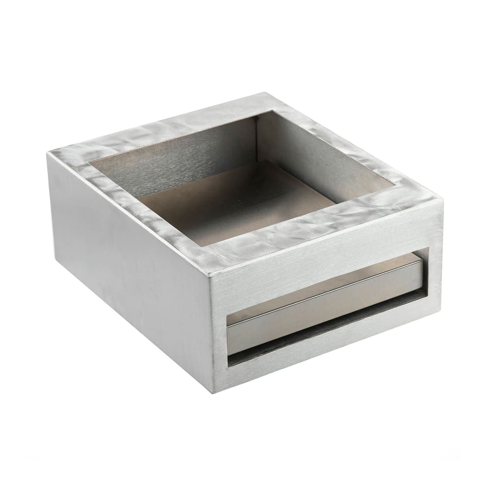 Tablecraft CW40214RSATCL Half Size Cooling Station w/ (1) CW60101, Rectangular, Random Swirl Finish, Clear