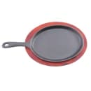 Tablecraft FSR3 Oval Fajita Platter Set - 16" x 9", Cast Iron thumbnail 4