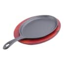 Tablecraft FSR3 Oval Fajita Platter Set - 16" x 9", Cast Iron thumbnail 6