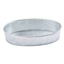 Tablecraft GP96 Oval Dinner Platter - 9 1/2x6" Galvanized Steel thumbnail 3
