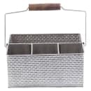 Tablecraft GPSSCADDY Rectangular Flatware Caddy w/ (4) Compartments, Stainless thumbnail 2