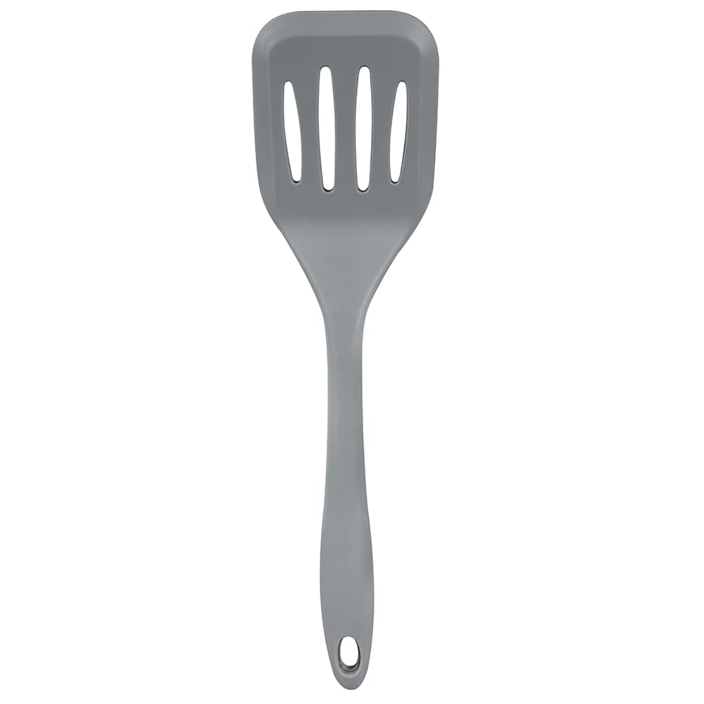 Tablecraft H3905GY 12" Slotted Turner - Silicone, Gray