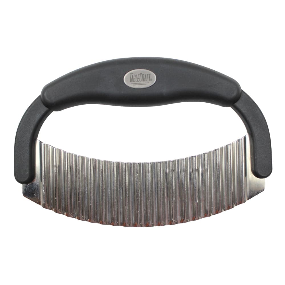 Tablecraft H6610 Handheld Crinkle Cutter - Stainless Steel/Plastic Handle, Black