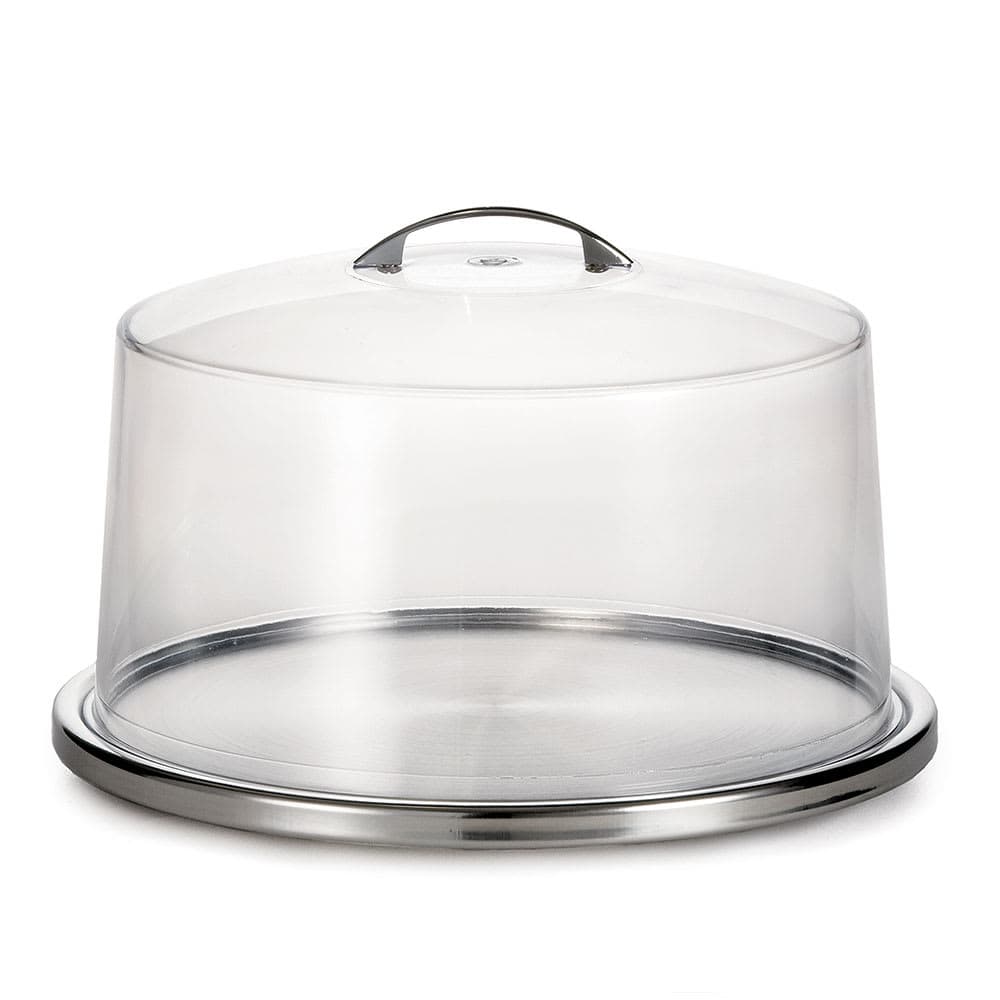 Tablecraft H820P422 12 3/4" Cake Plate with Cover - Clear