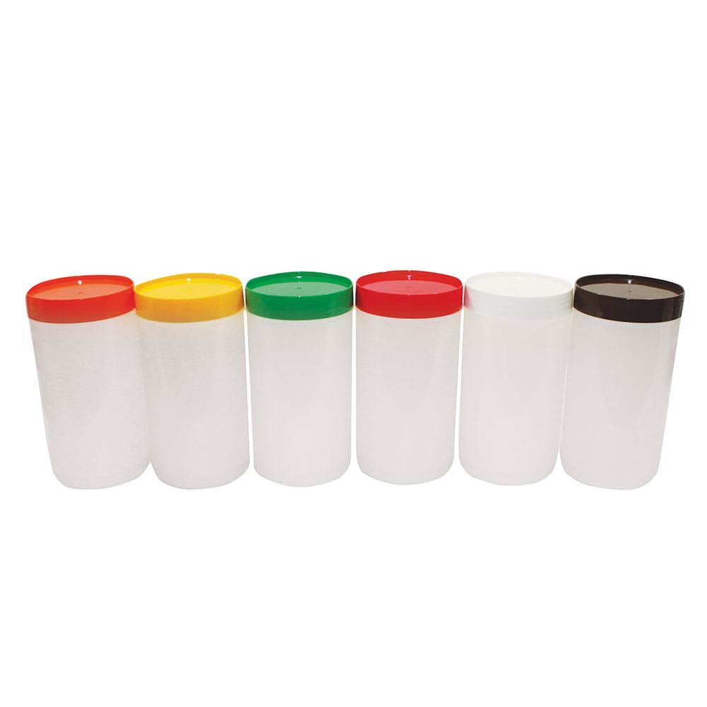 Tablecraft JC1032A Polyethylene Backup Unit w/ Assorted Color-Coded Cap, Quart Size