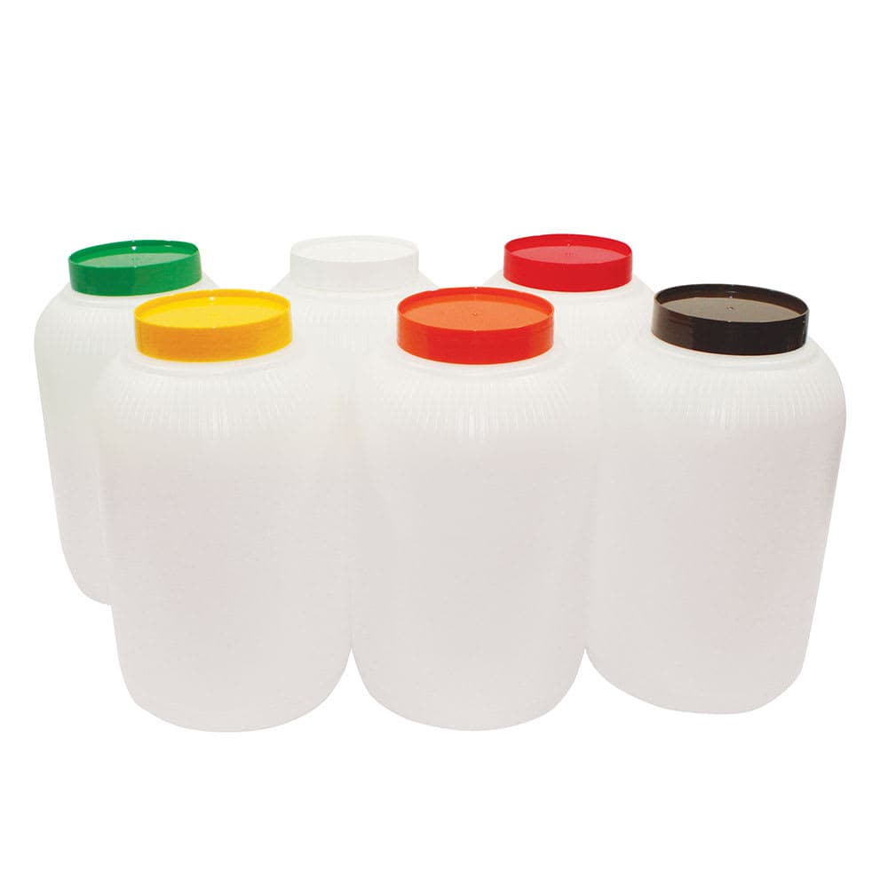 Tablecraft JC1128A Polyethylene Backup Unit w/ Assorted Color-Coded Cap, Gallon Size