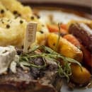 Tablecraft MEDWELL 3 1/2" Bamboo Meat Marker Pick, Medium Well thumbnail 5