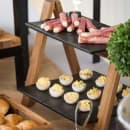 Tablecraft MG2 Frostone Display Tray, 12 3/4" x 10 3/8", Rectangular, Melamine, Black thumbnail 3