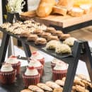 Tablecraft MGL2 20 1/2" Melamine Display Tray, Black thumbnail 3