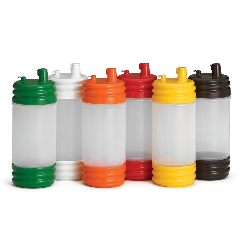 Tablecraft N32LPA PourMaster 1 qt Bottle w/ Low Profile Top & Cap, Assorted