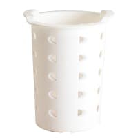Tablecraft PP33 Flatware Cylinder, 4 1/4" X 5 1/2 in, Polypropylene, White thumbnail 7