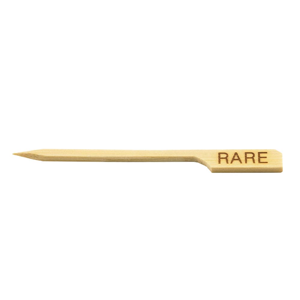 Tablecraft RARE 3 1/2" Bamboo Meat Marker Pick, Rare