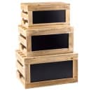 Tablecraft RCBCRATE1 Crate Riser Set w/ Chalkboard - Natural Wood thumbnail 2