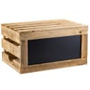 Tablecraft RCBCRATE1 Crate Riser Set w/ Chalkboard - Natural Wood thumbnail 3