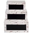 Tablecraft RCBCRATE2 Crate Riser Set w/ Chalkboard - Distressed Wood thumbnail 2