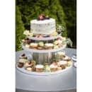 Tablecraft RR3 Round 3 Piece Riser Set, Brushed Stainless Steel, One Each 8 & 7 & 6" Dia thumbnail 3