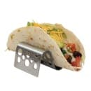 Tablecraft TRSP12 Taco Holder - Holds 1 to 2 Tacos, Solid Pattern, Stainless thumbnail 5